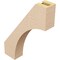 Ekena Millwork 3-inch W x 14-inch D x 18-inch H Westlake Rough Cedar Woodgrain TimberThane Knee Brace, Primed BRCUR03X14X18WTLRCPR - alternate 2